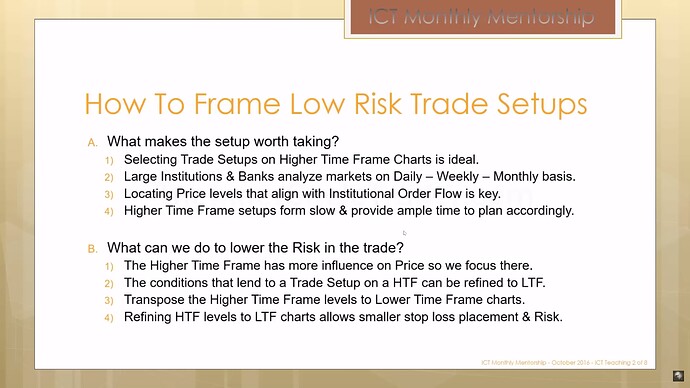 How To Frame Low-Risk Trade Setups