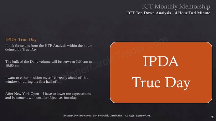 ICT Top Down Analysis - IPDA True Day