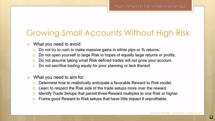 Growing Small Accounts Without High Risk