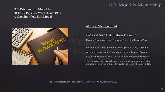 OSOK Money Management - Position Size Calculation Formula