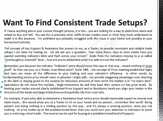 Want To Find Consistent Trade Setups