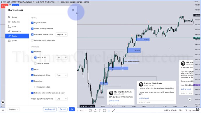 ES Trade Example - Trade Executions